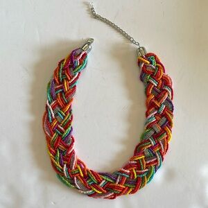 Multi Colored &. Multi Strand Unique Beaded Necklace